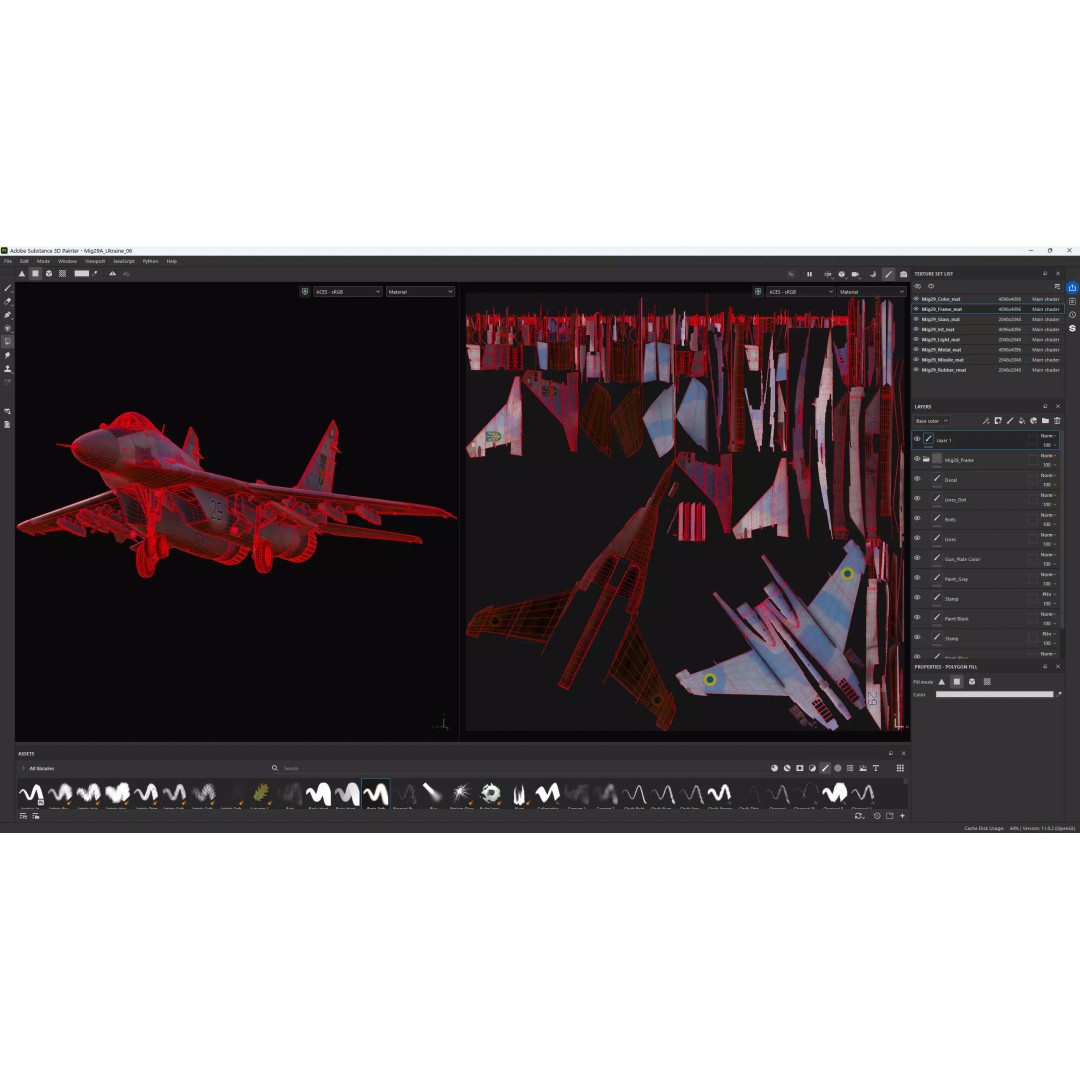 Mikoyan MiG-29 Fulcrum 3D Model – Realistic Fighter Jet, Game Ready, FBX - View 9