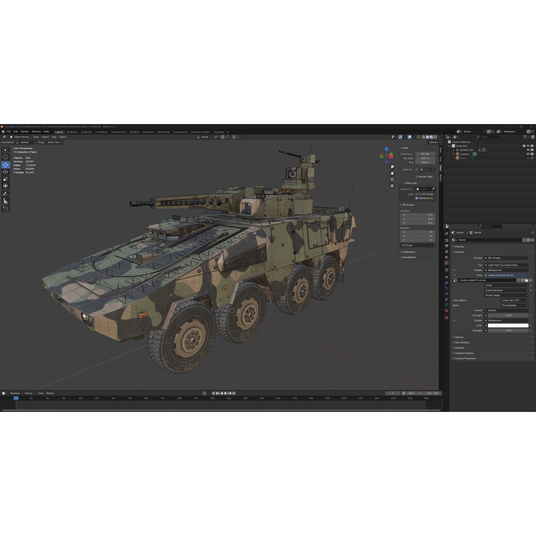 Boxer CRV Armoured Fighting Vehicle 3D Model – Low Poly Game Asset, FBX