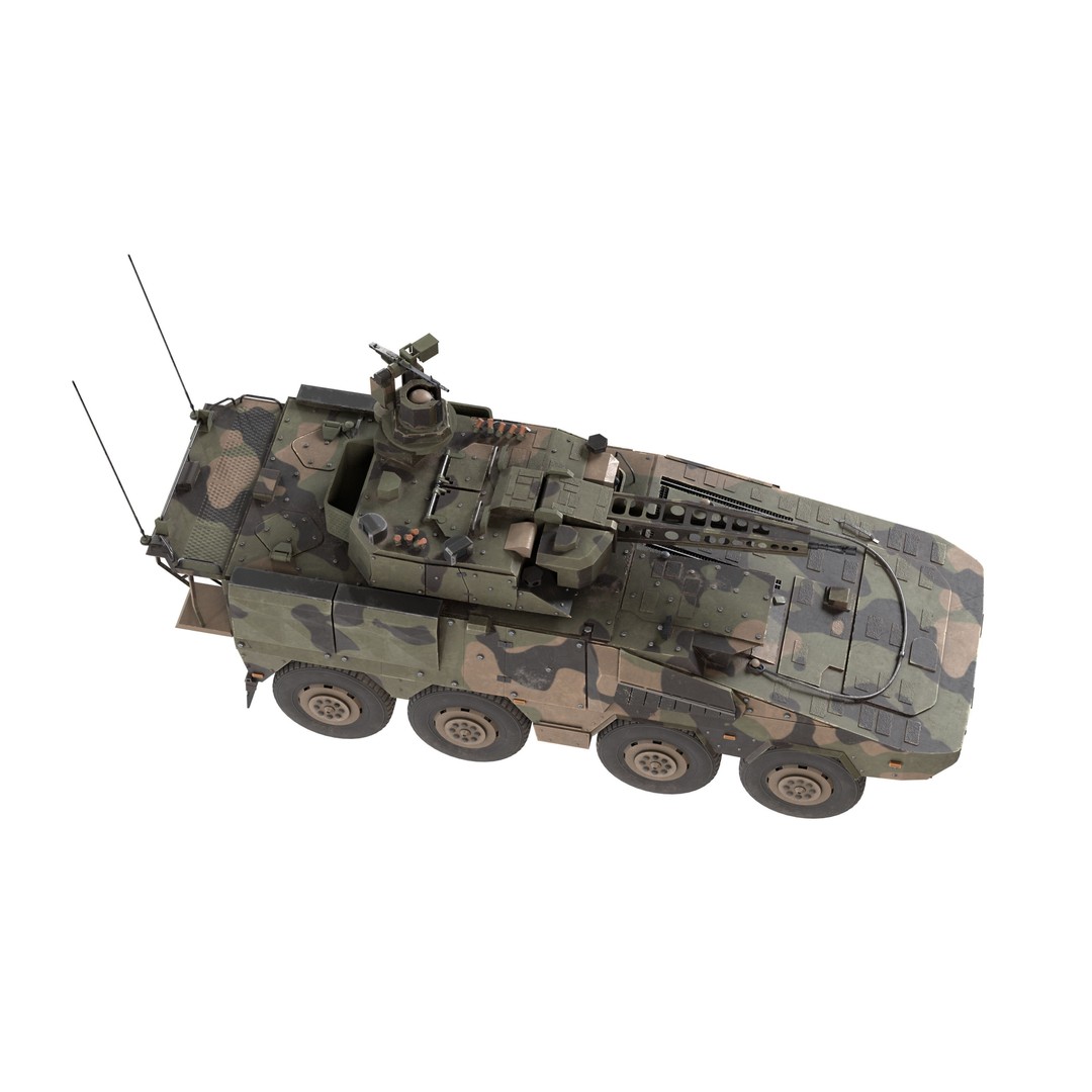 Boxer CRV Armoured Fighting Vehicle 3D Model – Low Poly Game Asset, FBX - View 10
