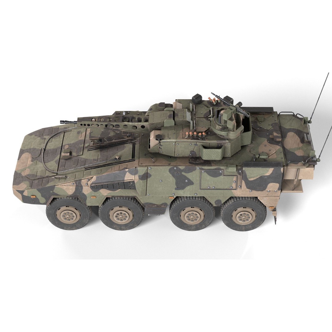 Boxer CRV Armoured Fighting Vehicle 3D Model – Low Poly Game Asset, FBX - View 4