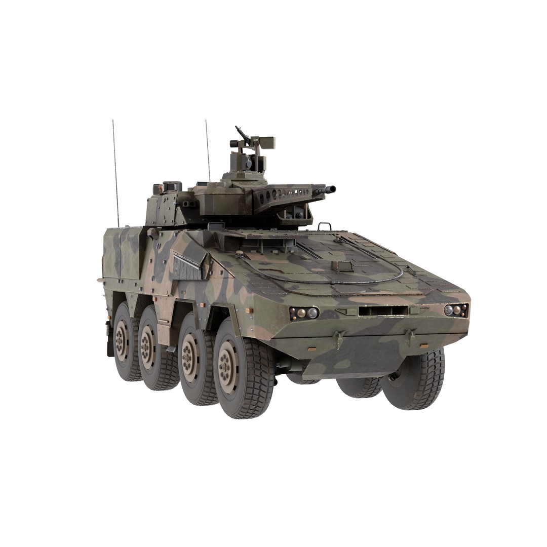Boxer CRV Armoured Fighting Vehicle 3D Model – Low Poly Game Asset, FBX - View 5