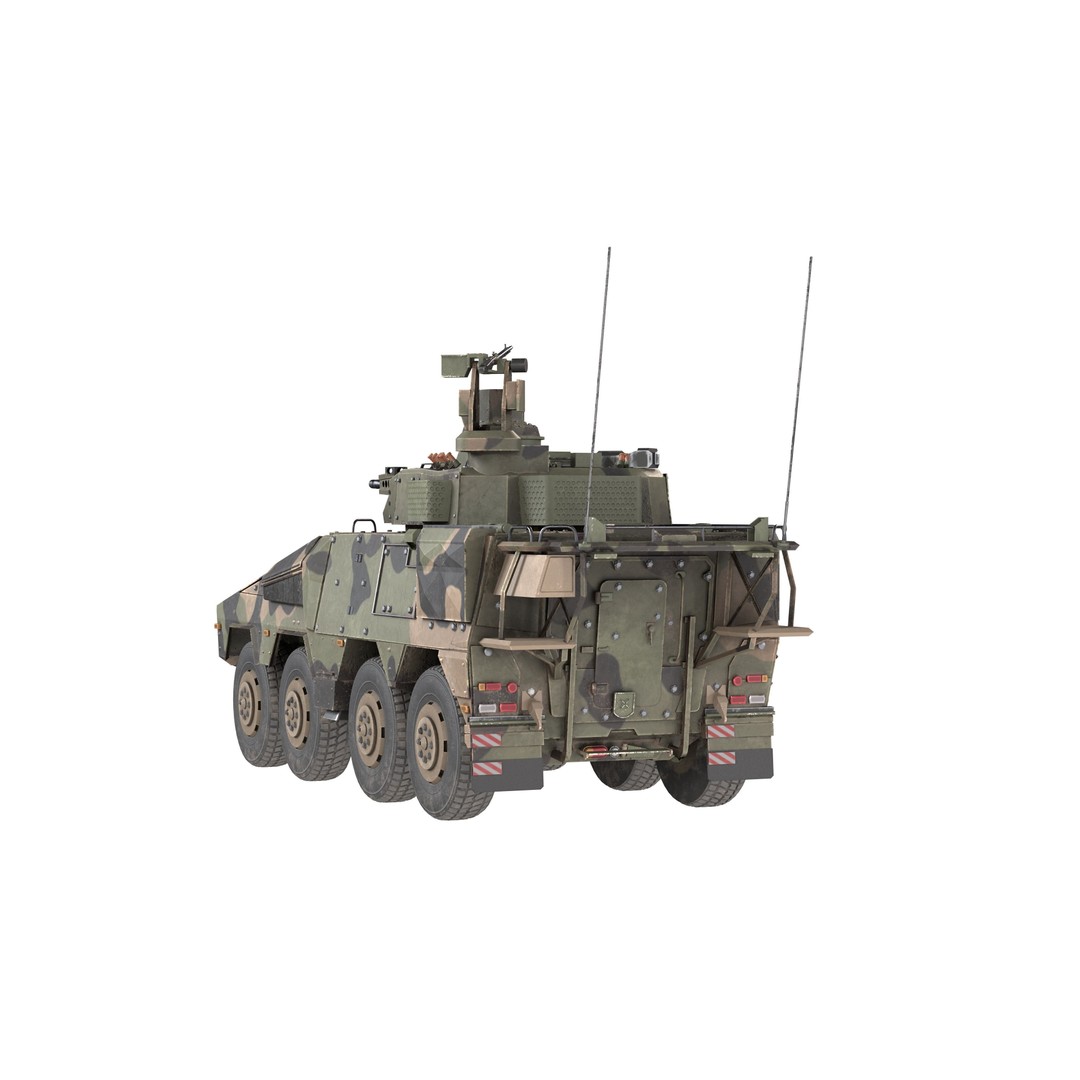 Boxer CRV Armoured Fighting Vehicle 3D Model – Low Poly Game Asset, FBX - View 8