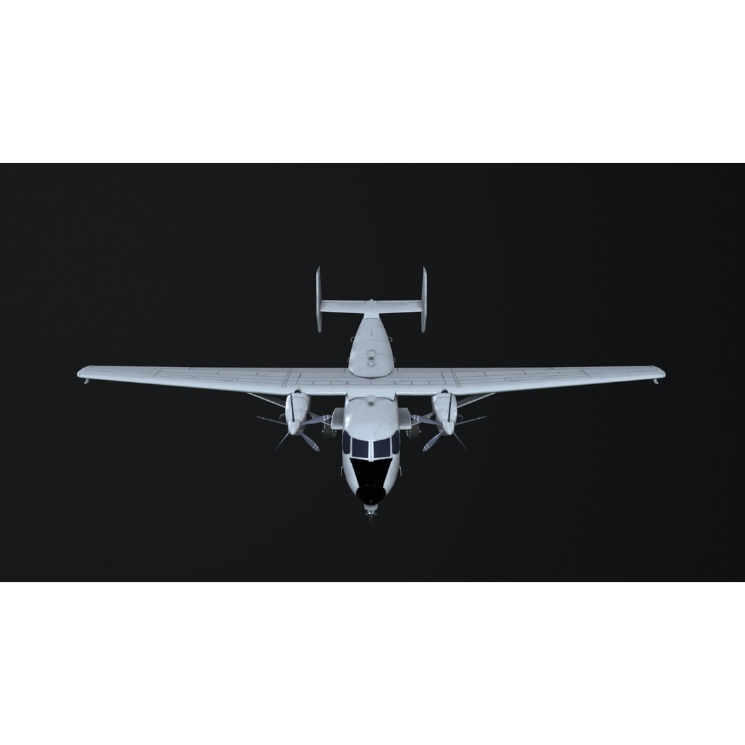 PZL M28 3D Model – Low Poly Aircraft Game Asset, FBX, OBJ - View 14