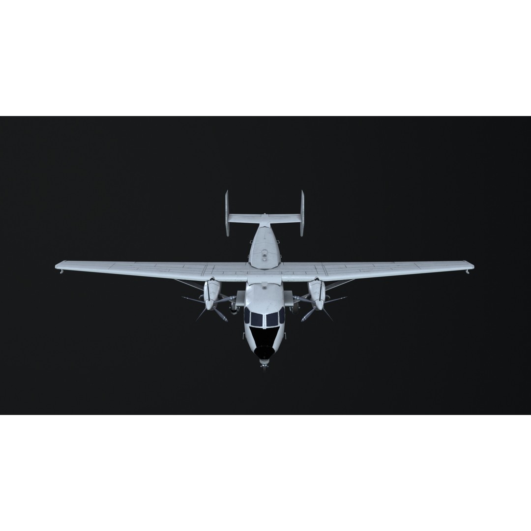 PZL M28 3D Model – Low Poly Aircraft Game Asset, FBX, OBJ - View 24