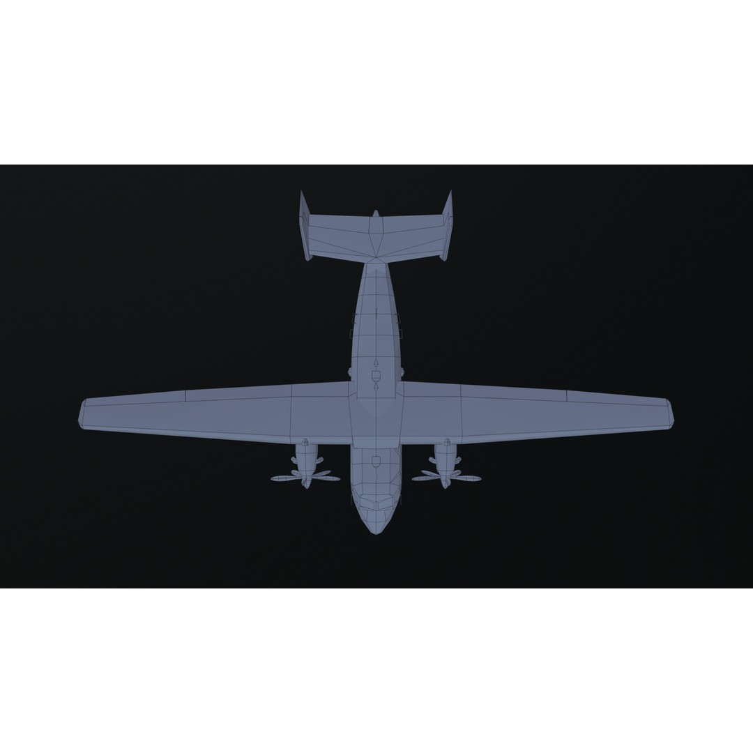 PZL M28 3D Model – Low Poly Aircraft Game Asset, FBX, OBJ - View 32