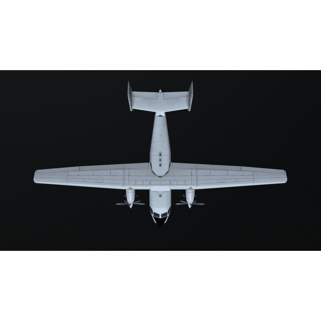 PZL M28 3D Model – Low Poly Aircraft Game Asset, FBX, OBJ - View 37