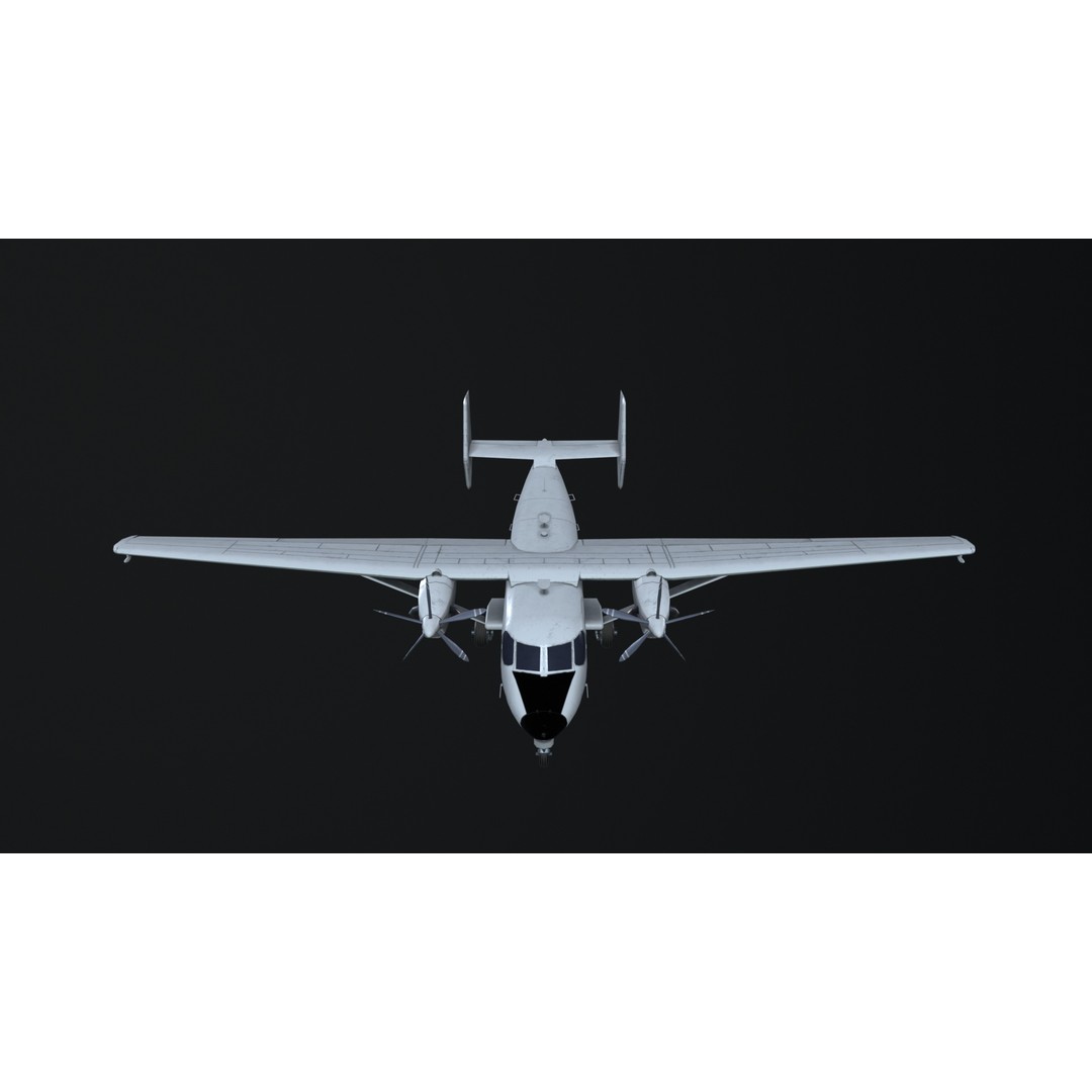 PZL M28 3D Model – Low Poly Aircraft Game Asset, FBX, OBJ - View 4