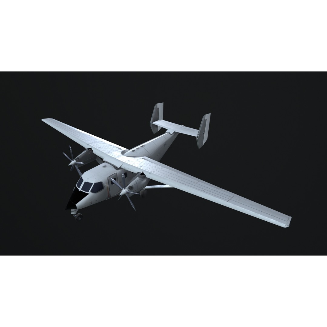 PZL M28 3D Model – Low Poly Aircraft Game Asset, FBX, OBJ - View 43