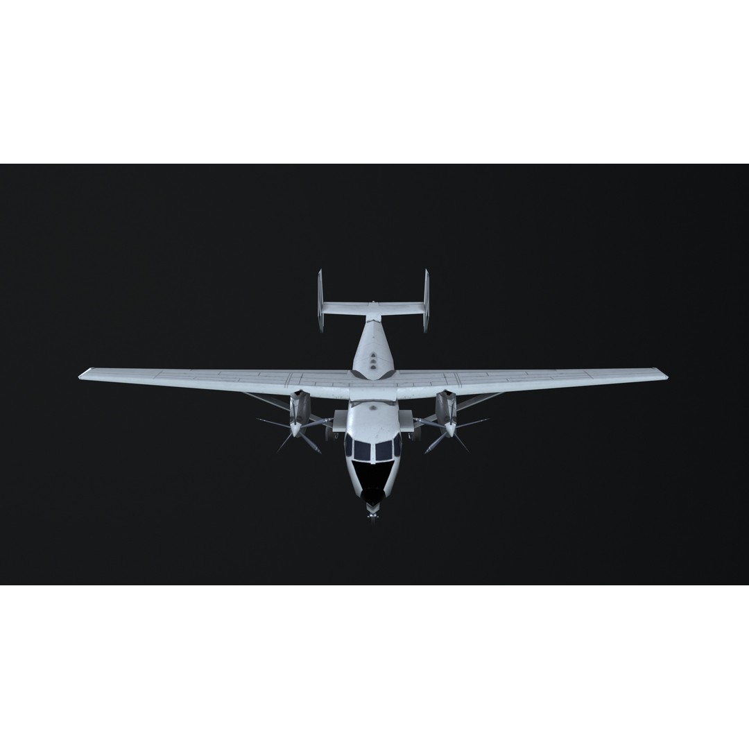 PZL M28 3D Model – Low Poly Aircraft Game Asset, FBX, OBJ - View 44