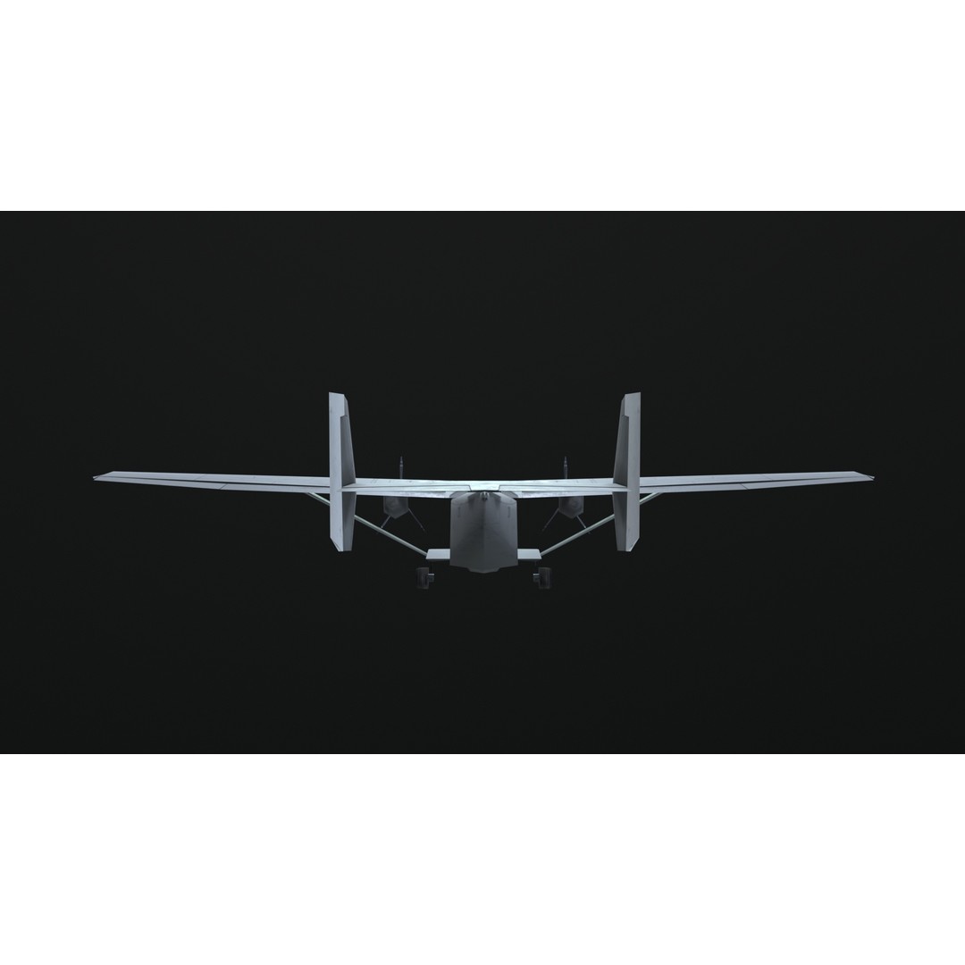 PZL M28 3D Model – Low Poly Aircraft Game Asset, FBX, OBJ - View 46