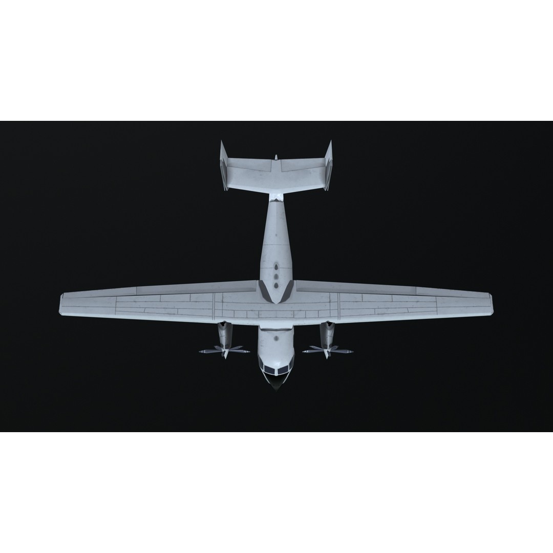 PZL M28 3D Model – Low Poly Aircraft Game Asset, FBX, OBJ - View 47