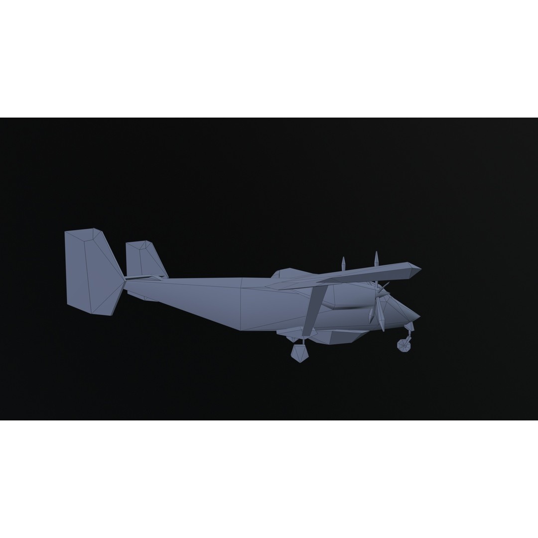 PZL M28 3D Model – Low Poly Aircraft Game Asset, FBX, OBJ - View 50