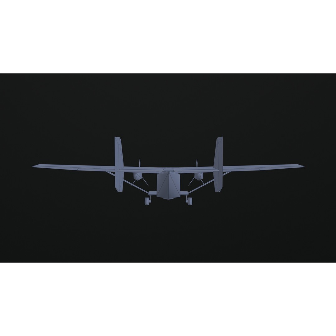 PZL M28 3D Model – Low Poly Aircraft Game Asset, FBX, OBJ - View 51