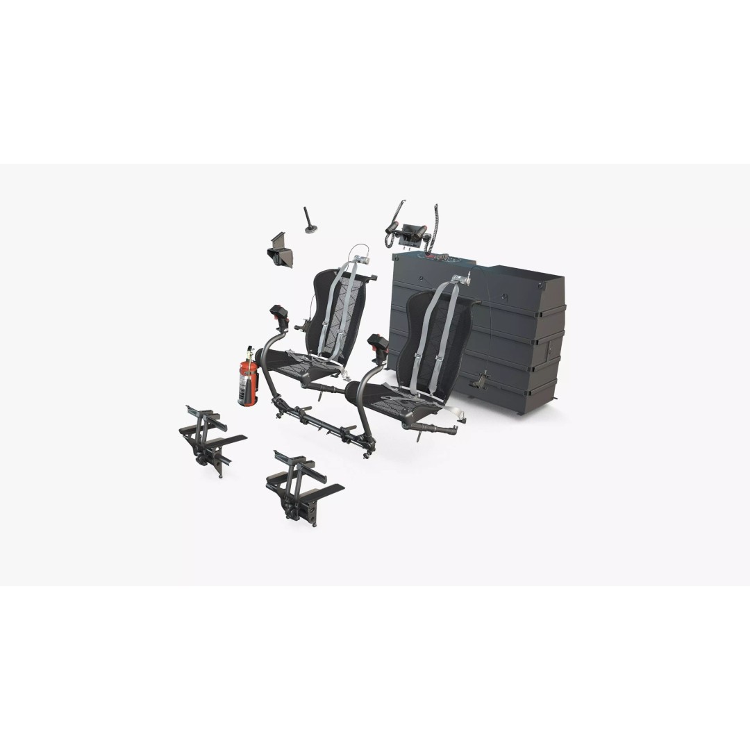 MH-6 Little Bird Cockpit 3D Model – High Poly Aircraft Interior Kit - View 2