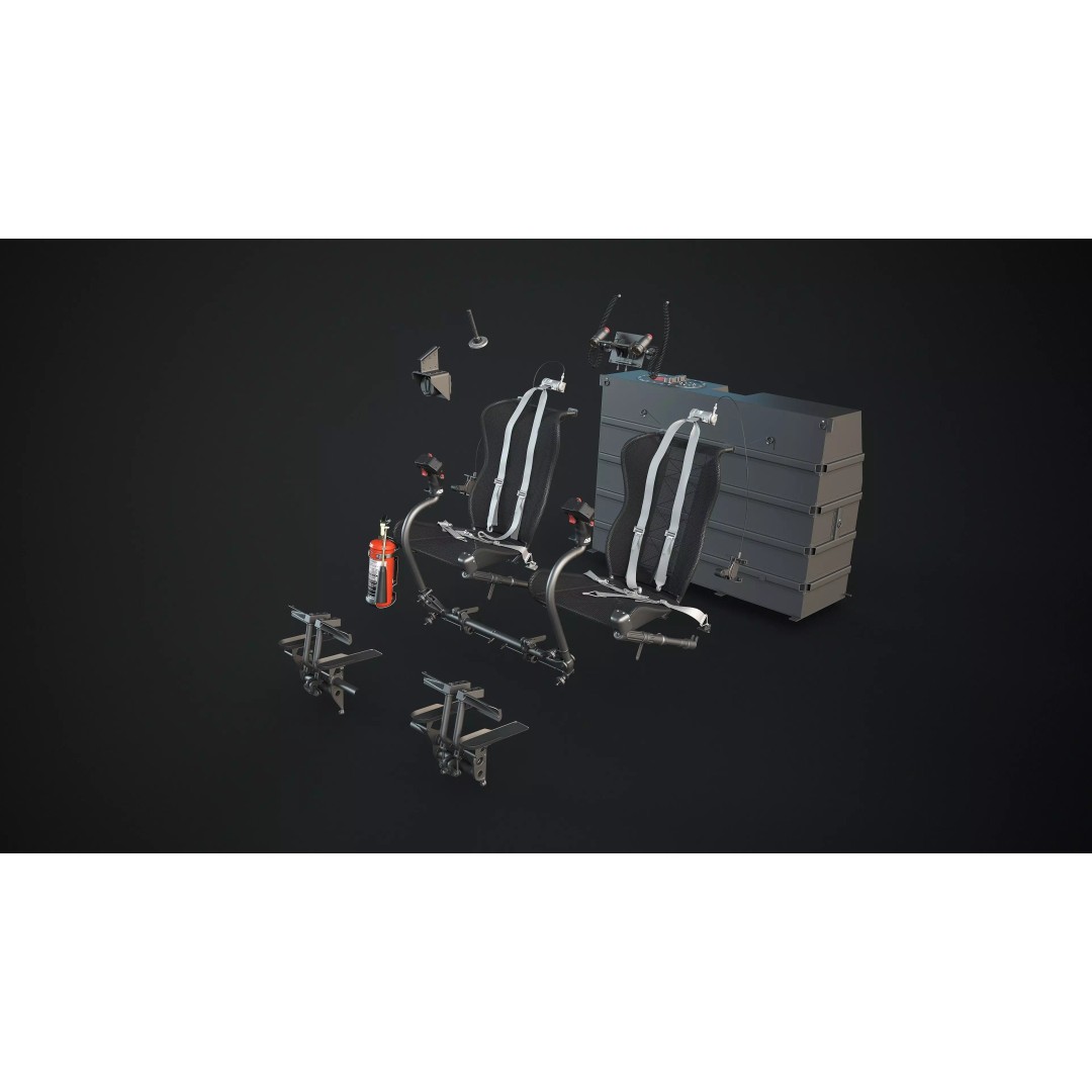 MH-6 Little Bird Cockpit 3D Model – High Poly Aircraft Interior Kit - View 3
