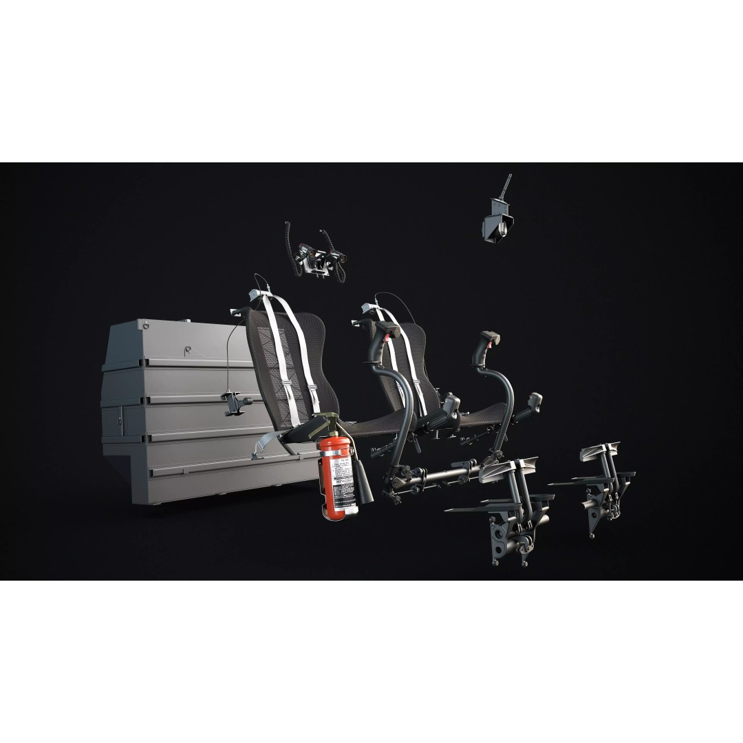 MH-6 Little Bird Cockpit 3D Model – High Poly Aircraft Interior Kit - View 6