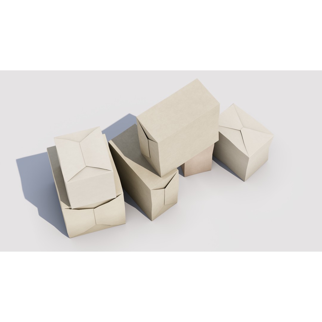 Box Set 06 3D Model – Low Poly Household Packaging Asset, FBX - View 6