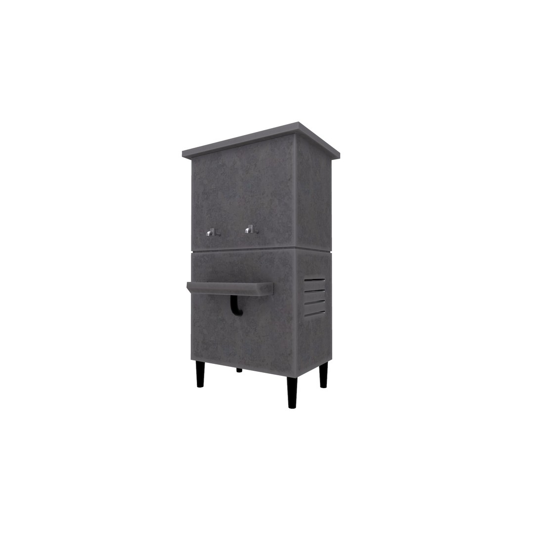 Water Cooler 3D Model – Low Poly Game Ready Asset, PBR Textures - View 11