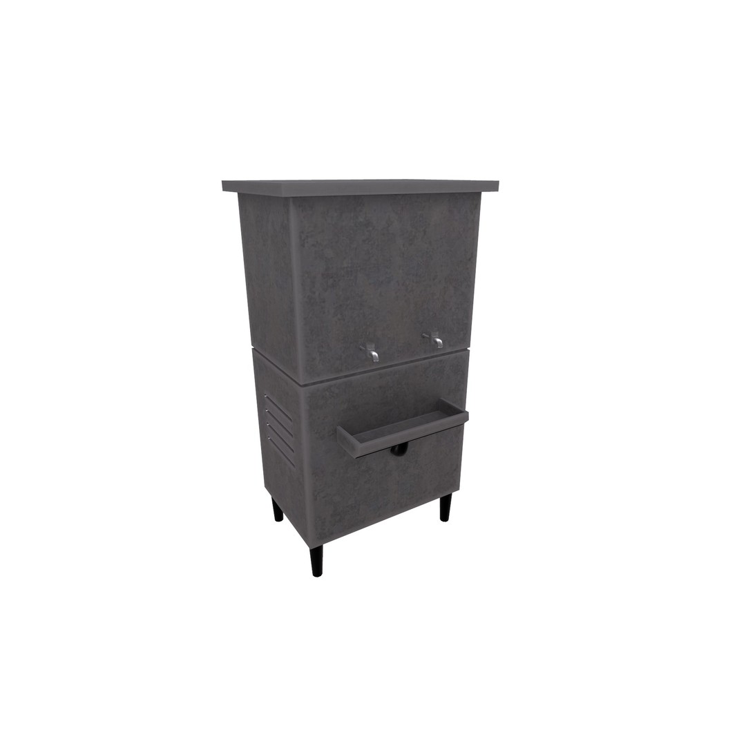 Water Cooler 3D Model – Low Poly Game Ready Asset, PBR Textures - View 14