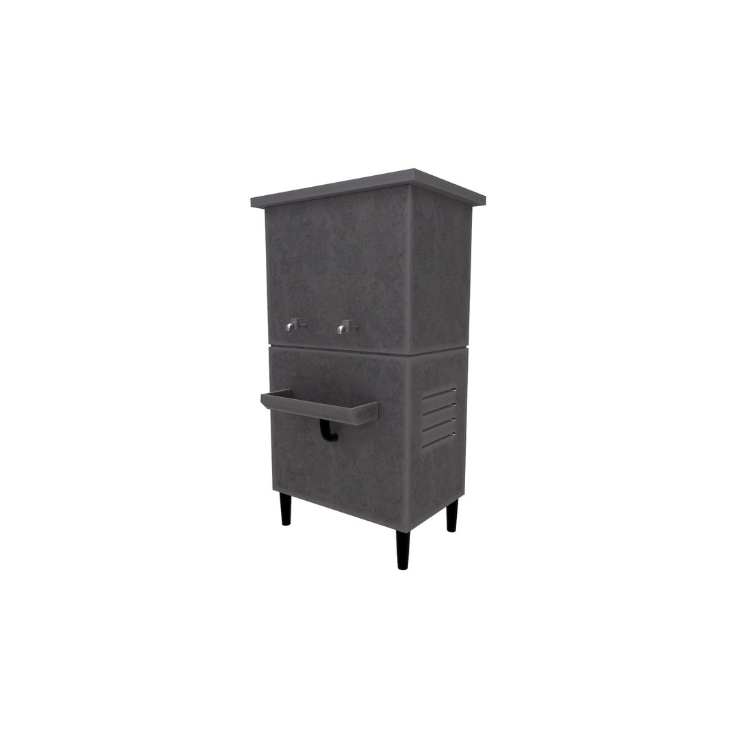 Water Cooler 3D Model – Low Poly Game Ready Asset, PBR Textures - View 19