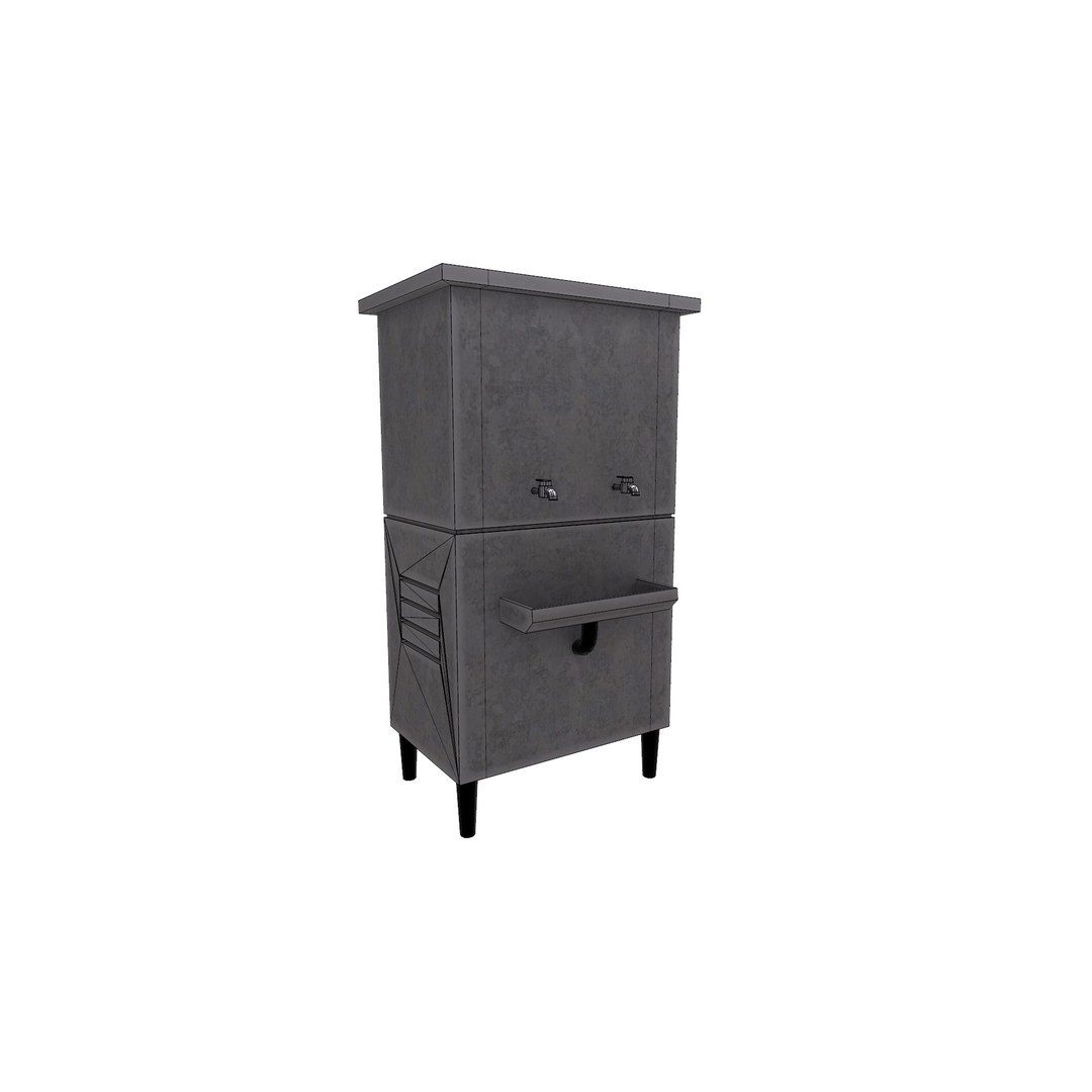 Water Cooler 3D Model – Low Poly Game Ready Asset, PBR Textures - View 29
