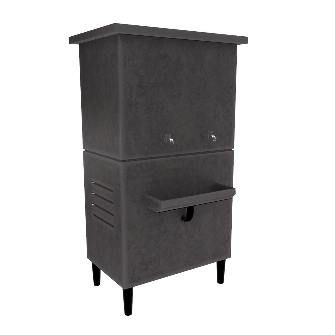 Water Cooler 3D Model – Low Poly Game Ready Asset, PBR Textures - View 3