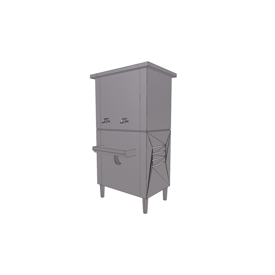 Water Cooler 3D Model – Low Poly Game Ready Asset, PBR Textures - View 31