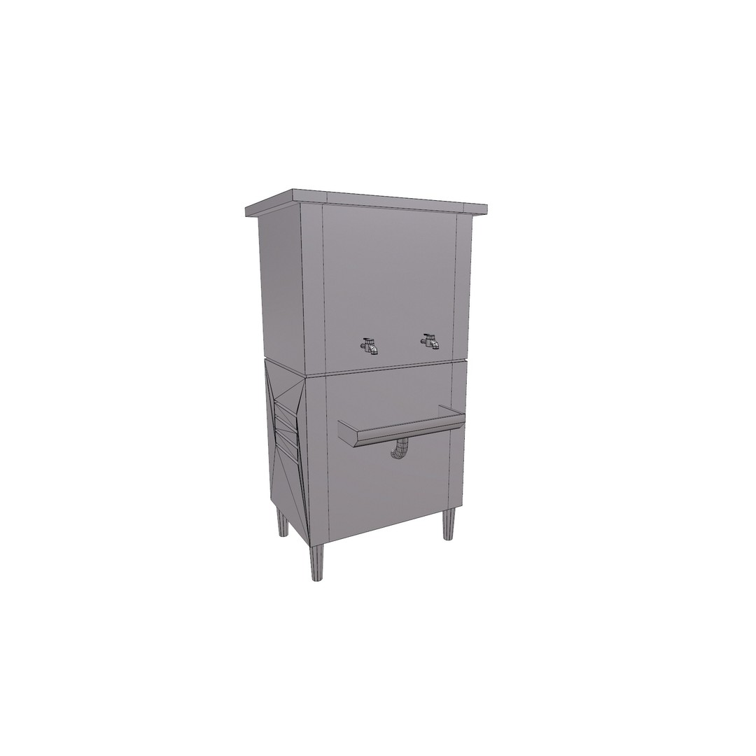 Water Cooler 3D Model – Low Poly Game Ready Asset, PBR Textures - View 32
