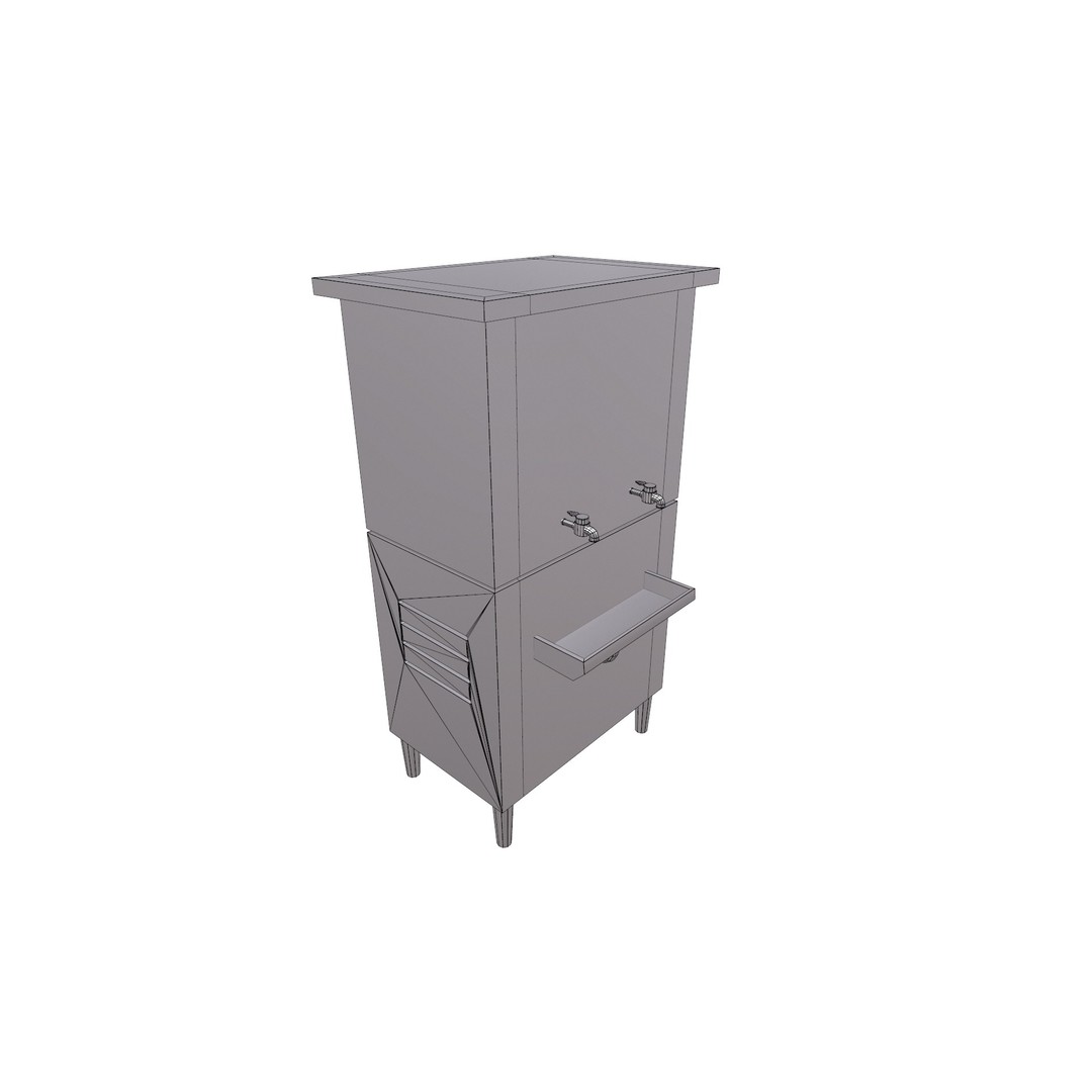 Water Cooler 3D Model – Low Poly Game Ready Asset, PBR Textures - View 33