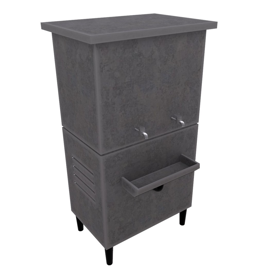 Water Cooler 3D Model – Low Poly Game Ready Asset, PBR Textures - View 5