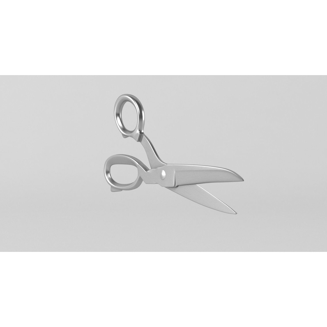 Scissors 3D Model – High Res Tool for Realistic Rendering, FBX, OBJ - View 10