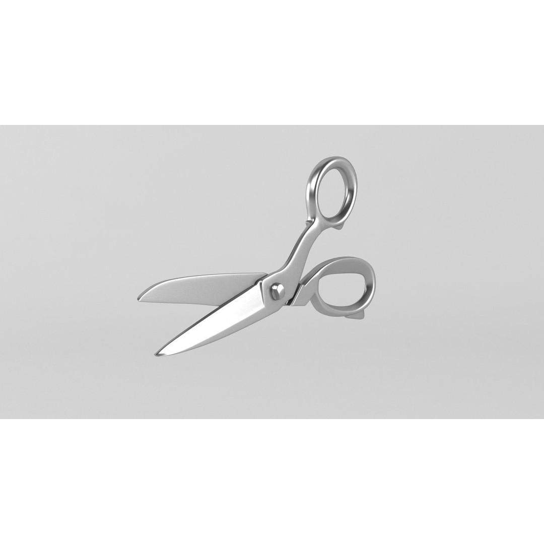 Scissors 3D Model – High Res Tool for Realistic Rendering, FBX, OBJ - View 4