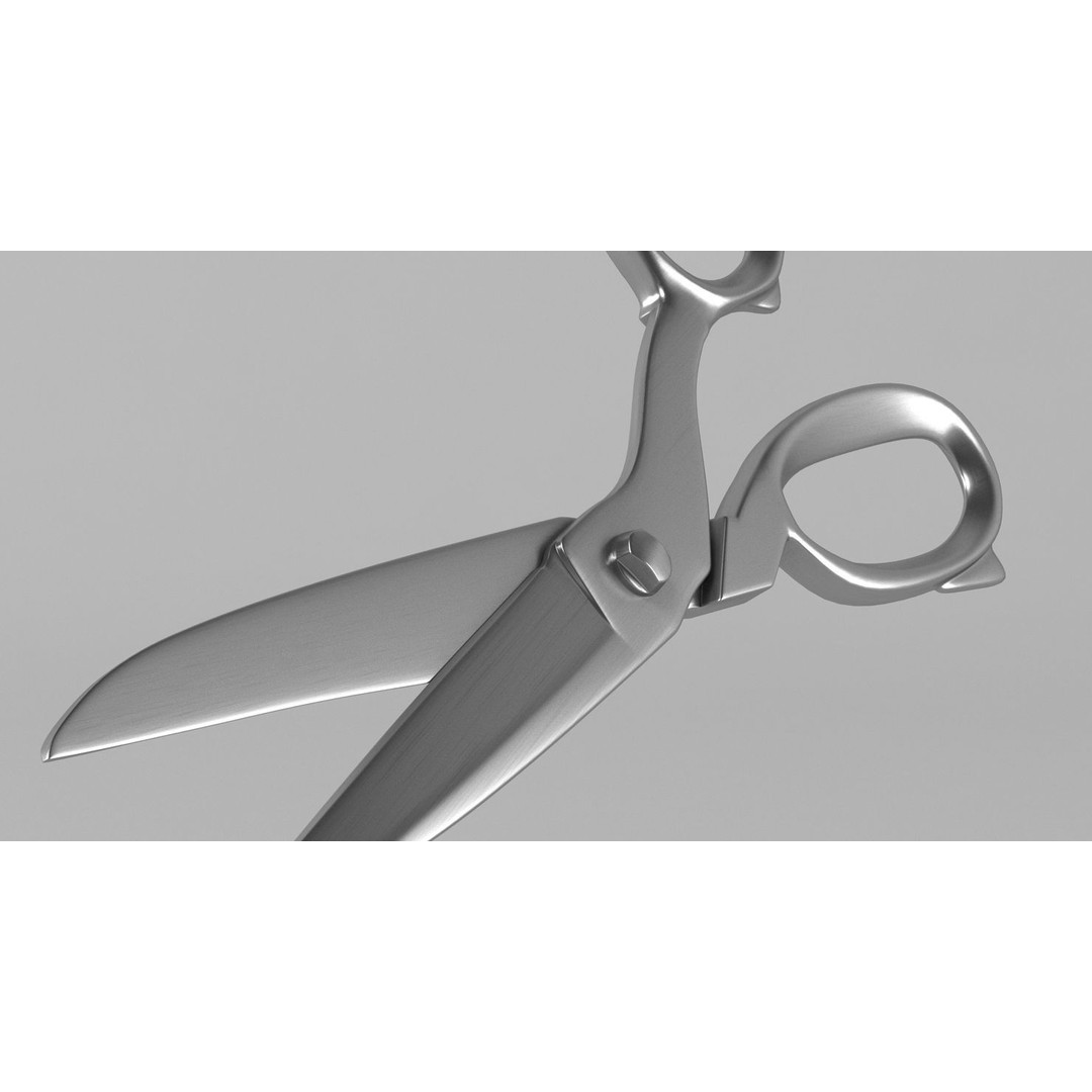 Scissors 3D Model – High Res Tool for Realistic Rendering, FBX, OBJ - View 6