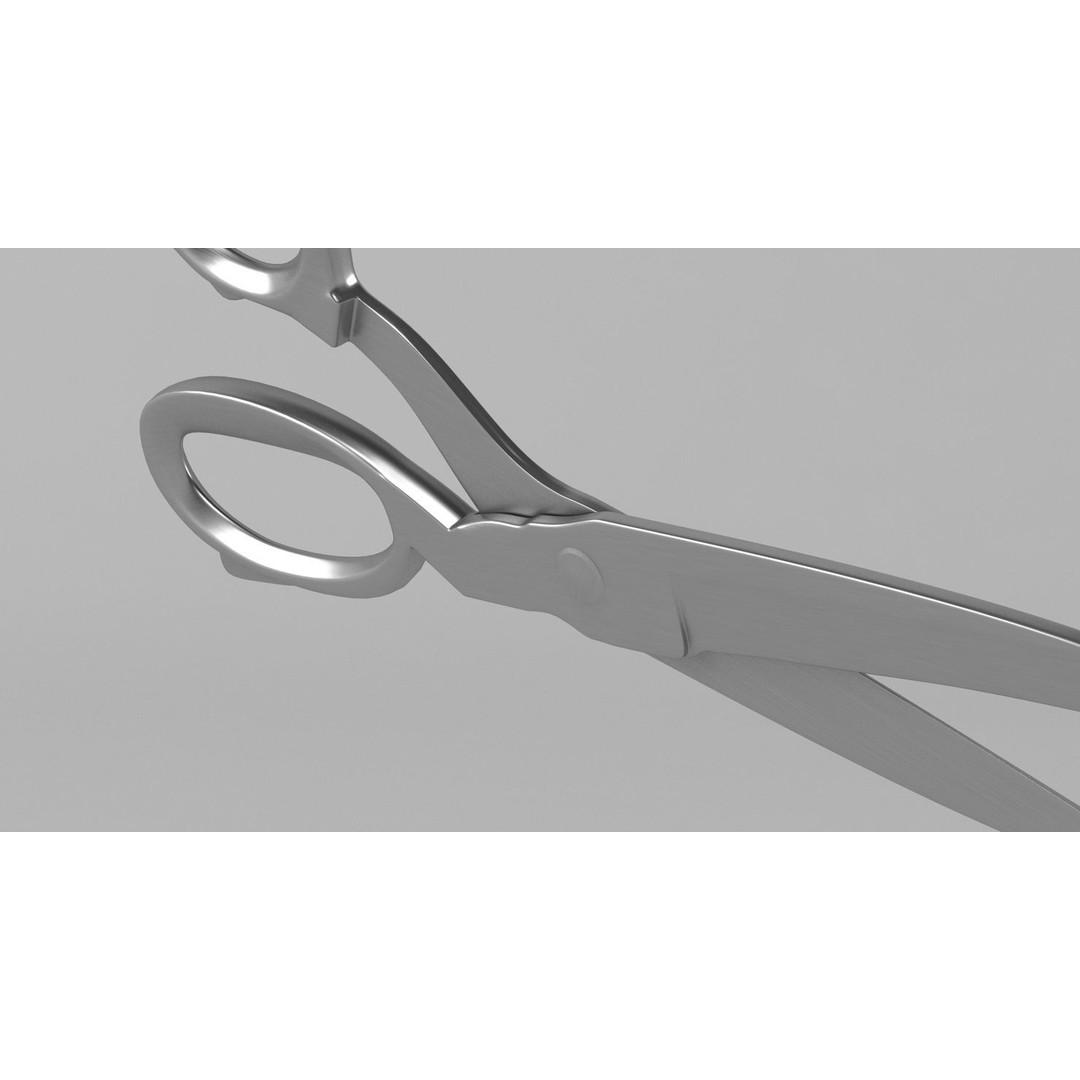 Scissors 3D Model – High Res Tool for Realistic Rendering, FBX, OBJ - View 7