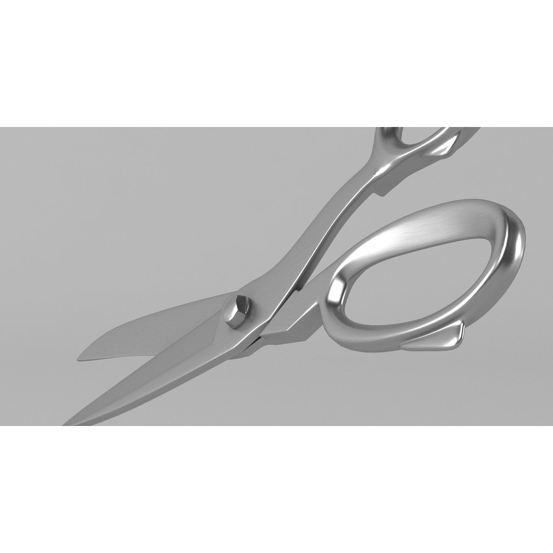Scissors 3D Model – High Res Tool for Realistic Rendering, FBX, OBJ - View 8