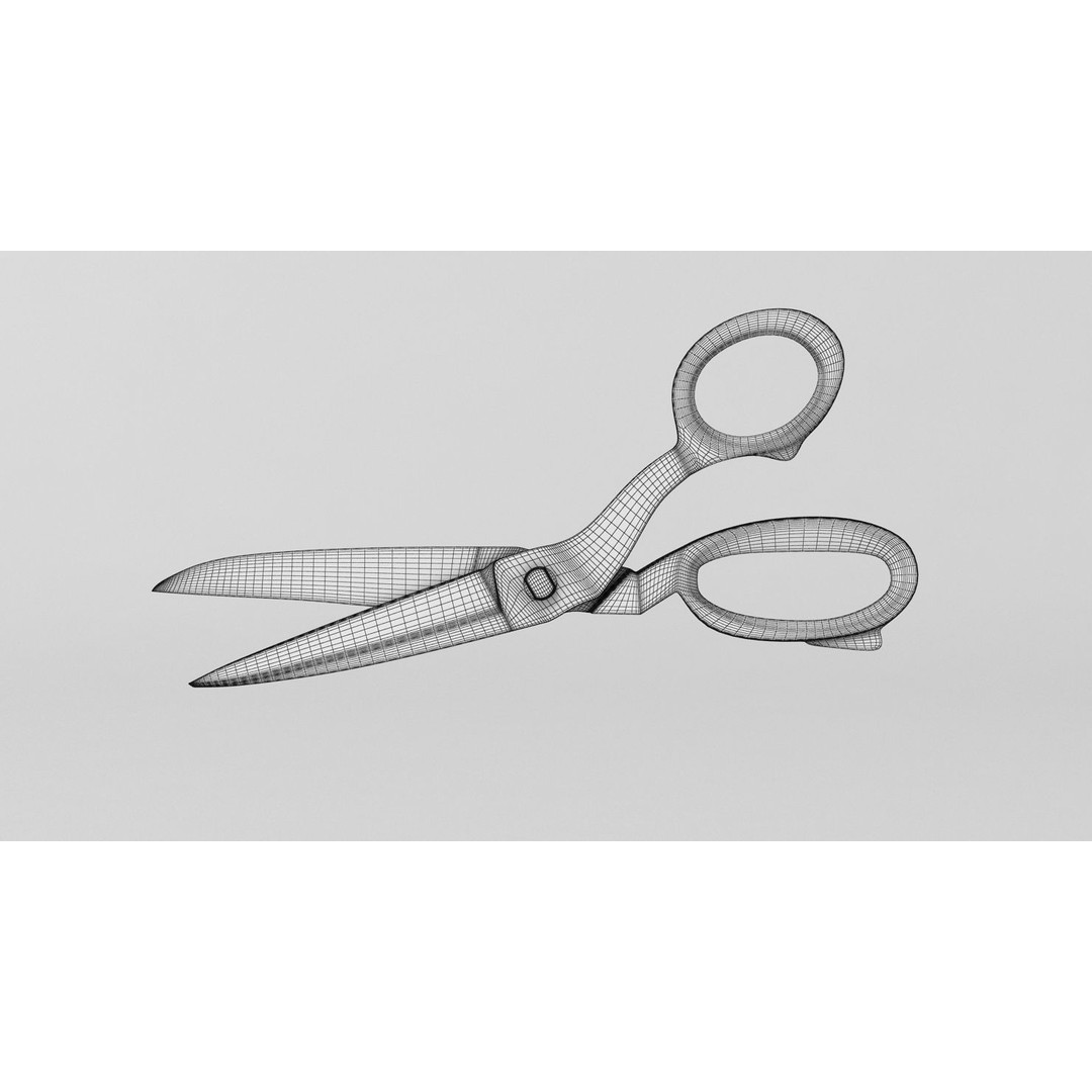 Scissors 3D Model – High Res Tool for Realistic Rendering, FBX, OBJ - View 9