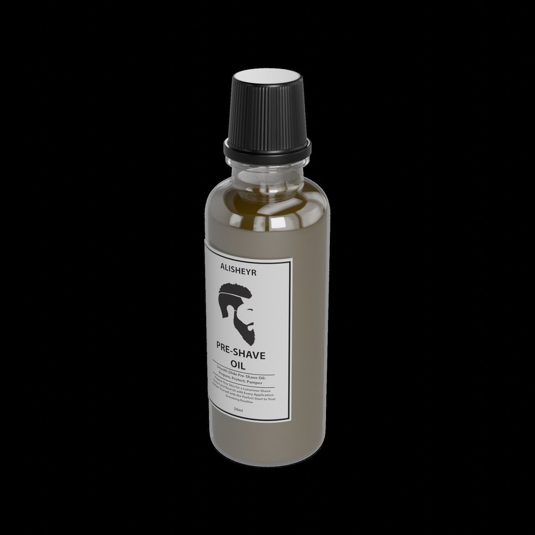 Pre-Shave Oil 3D Model – Realistic Low Poly Asset, FBX