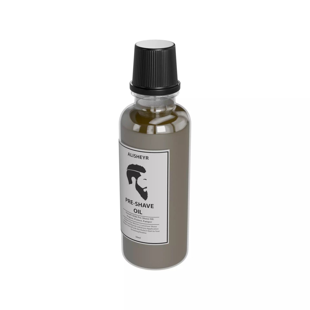 Pre-Shave Oil 3D Model – Realistic Low Poly Asset, FBX - View 2