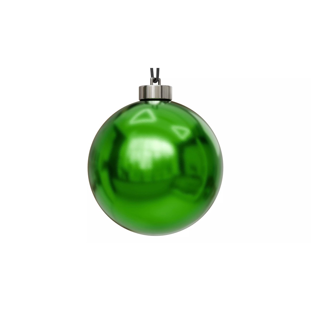 Christmas Ball 3D Model – Low Poly Ornament Collection, FBX, OBJ - View 10