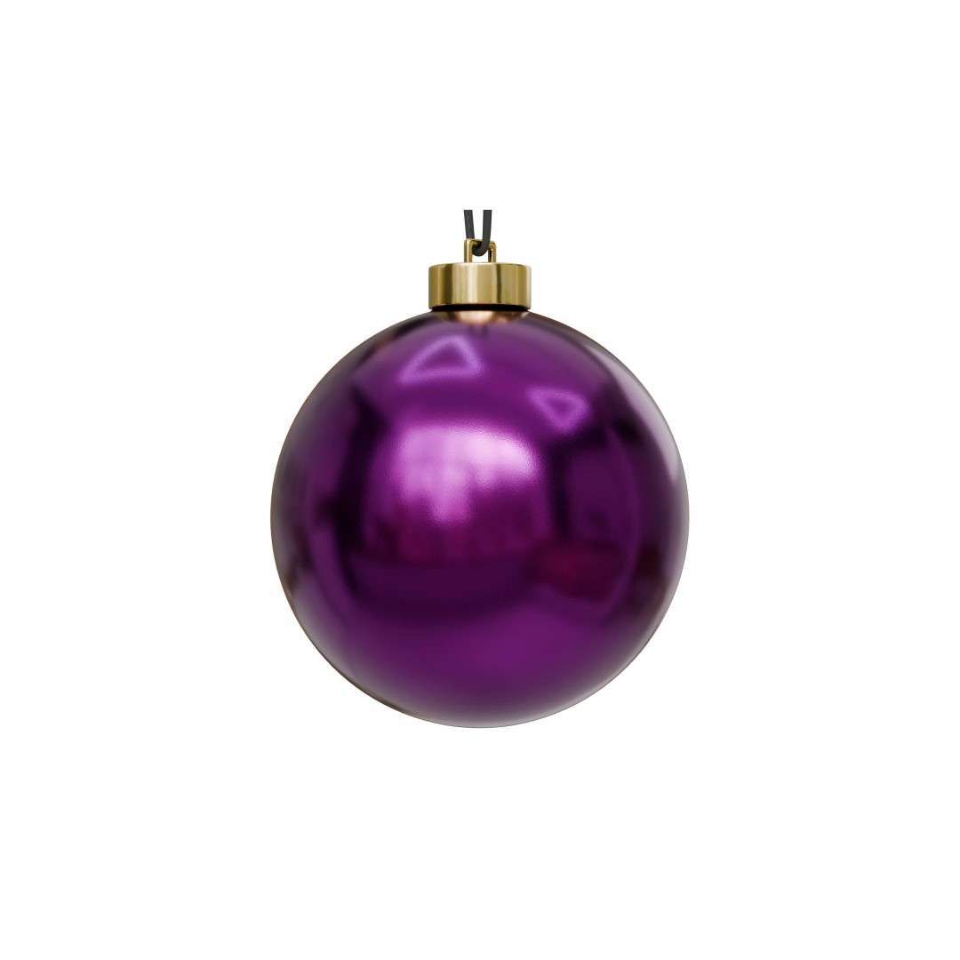 Christmas Ball 3D Model – Low Poly Ornament Collection, FBX, OBJ - View 11