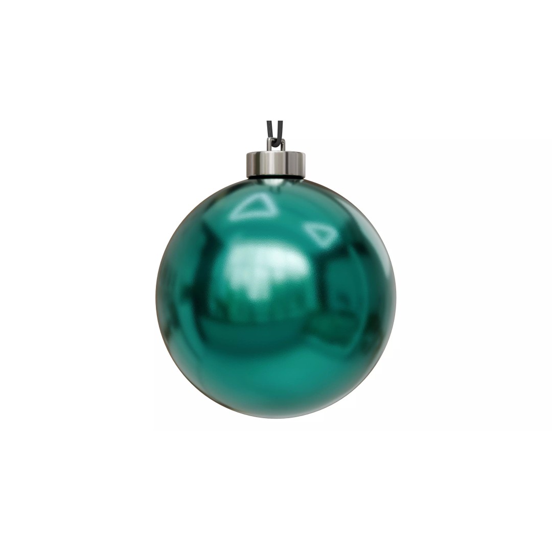 Christmas Ball 3D Model – Low Poly Ornament Collection, FBX, OBJ - View 14