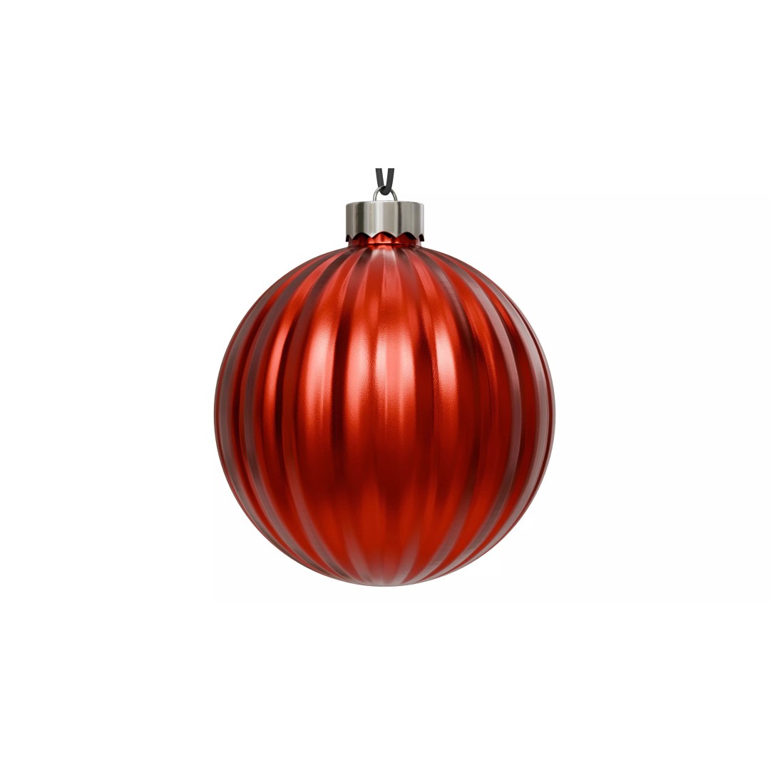 Christmas Ball 3D Model – Low Poly Ornament Collection, FBX, OBJ - View 20