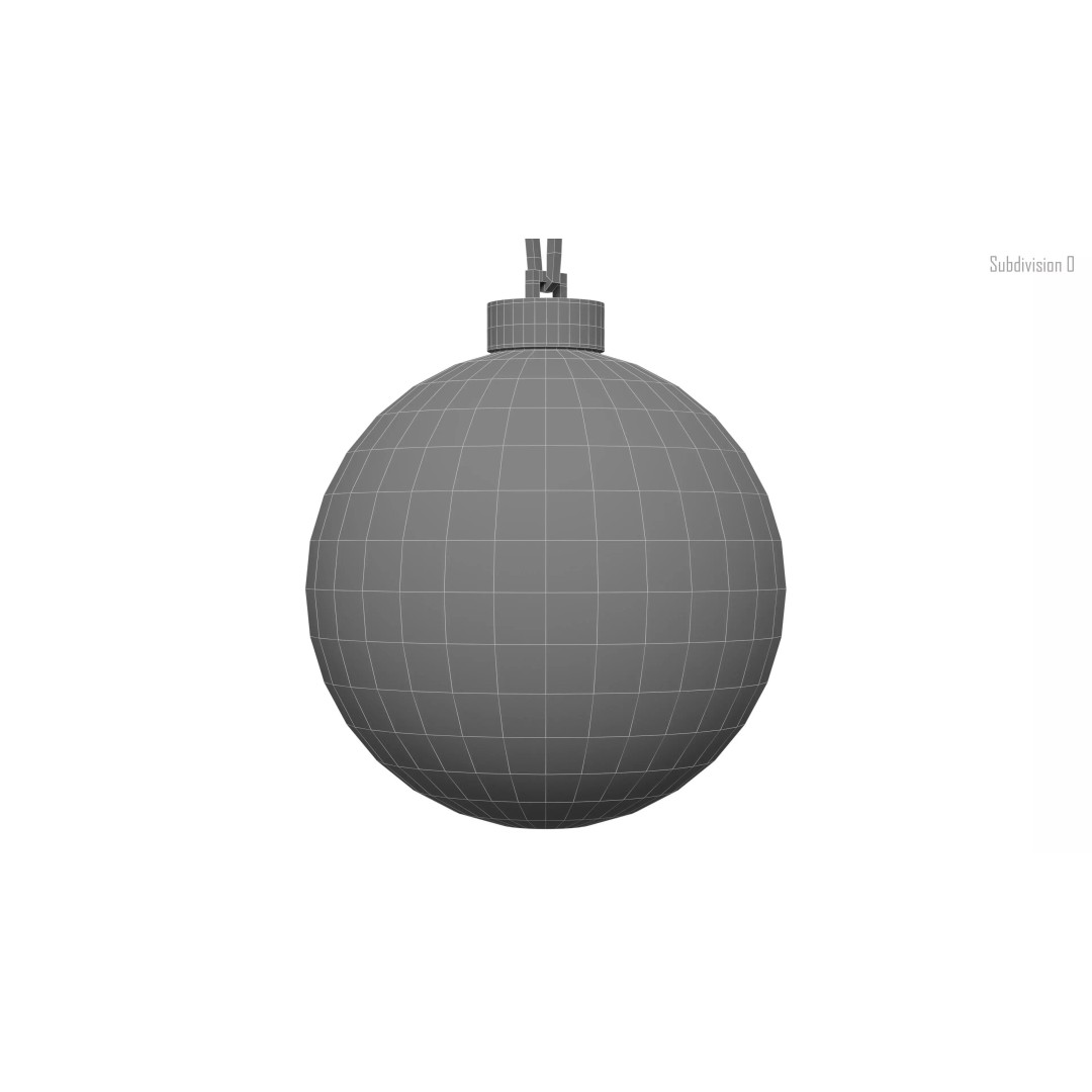 Christmas Ball 3D Model – Low Poly Ornament Collection, FBX, OBJ - View 27