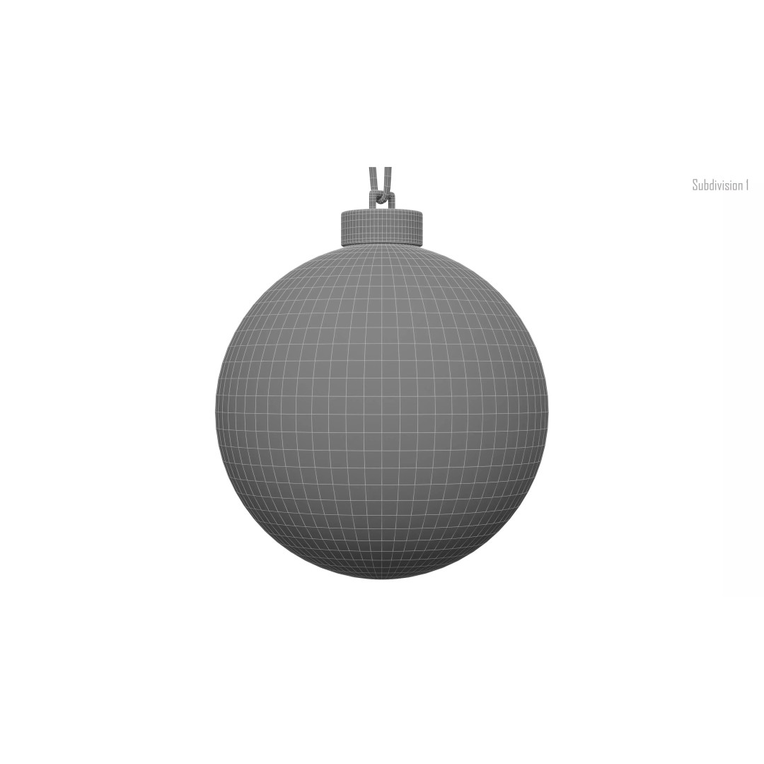 Christmas Ball 3D Model – Low Poly Ornament Collection, FBX, OBJ - View 28