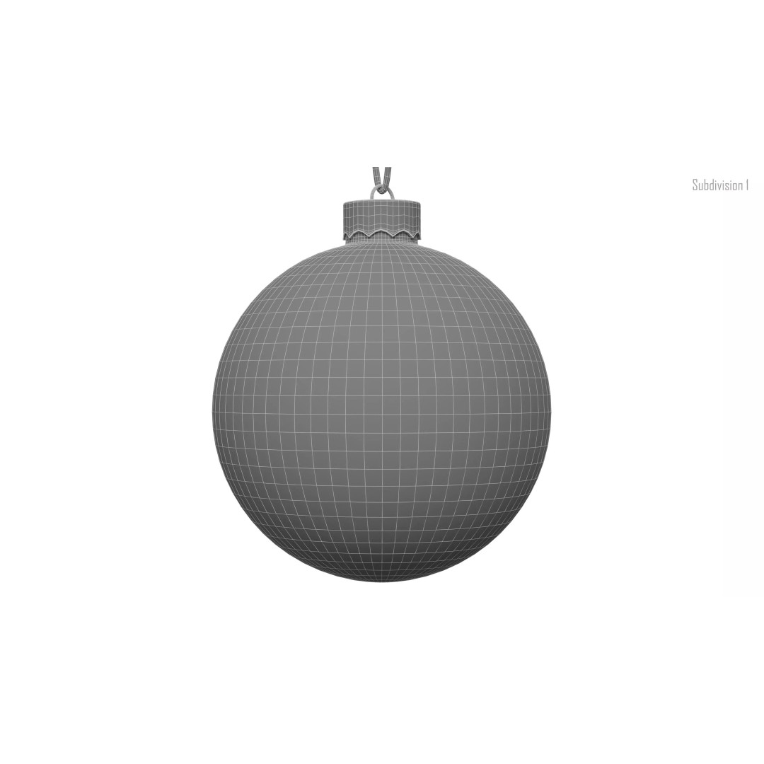 Christmas Ball 3D Model – Low Poly Ornament Collection, FBX, OBJ - View 31
