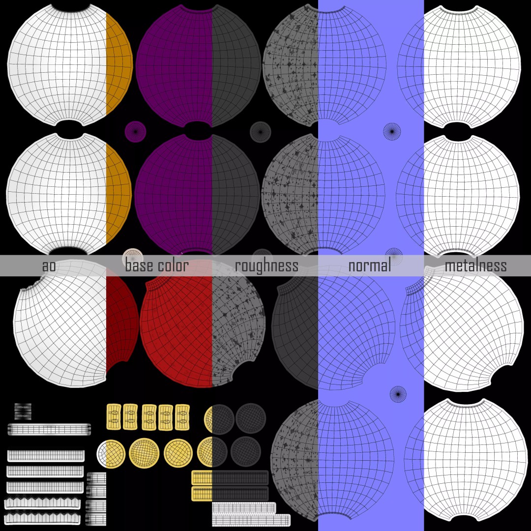 Christmas Ball 3D Model – Low Poly Ornament Collection, FBX, OBJ - View 32