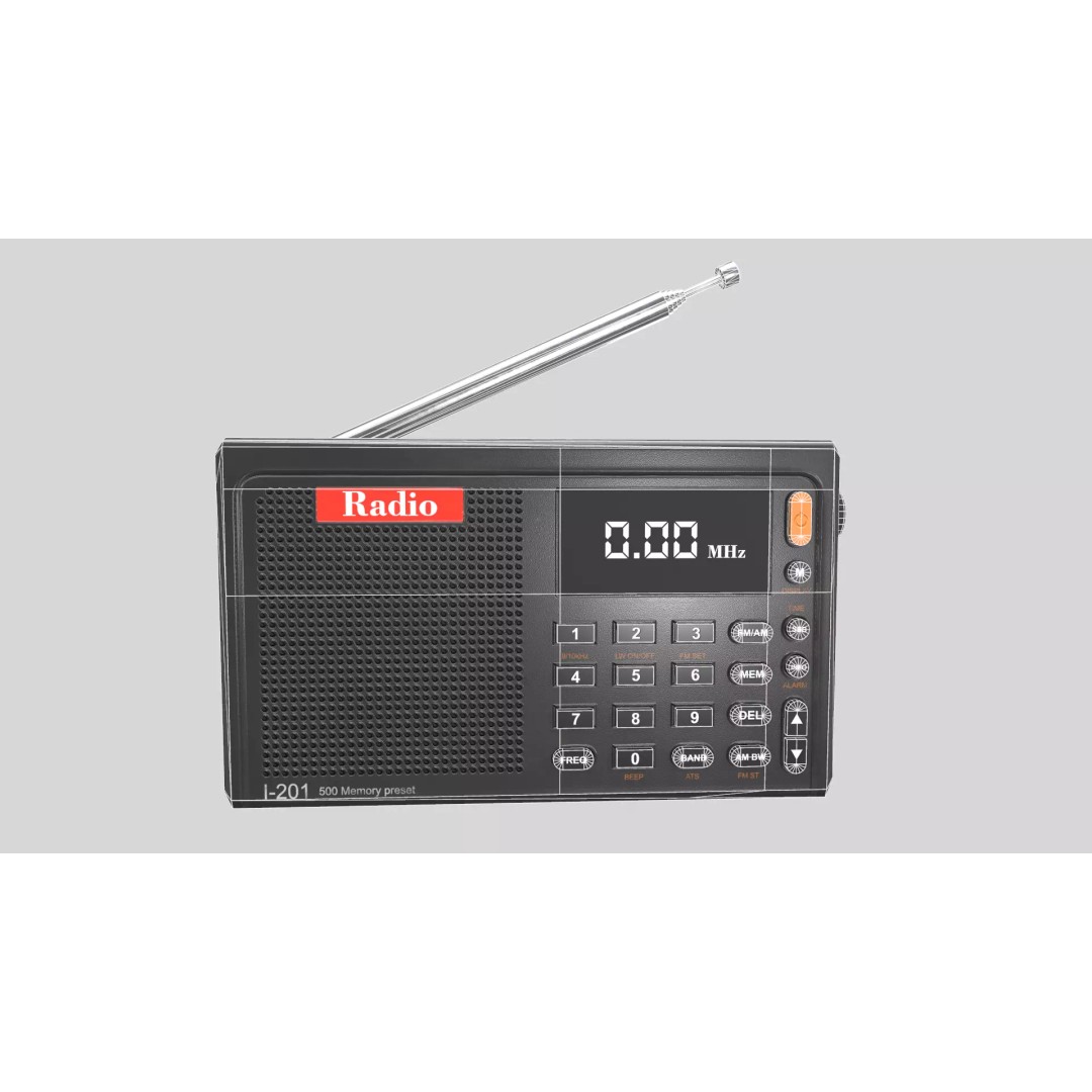 Low-Poly Radio 3D Model – Game-Ready Asset, PBR Textures, FBX, OBJ - View 20