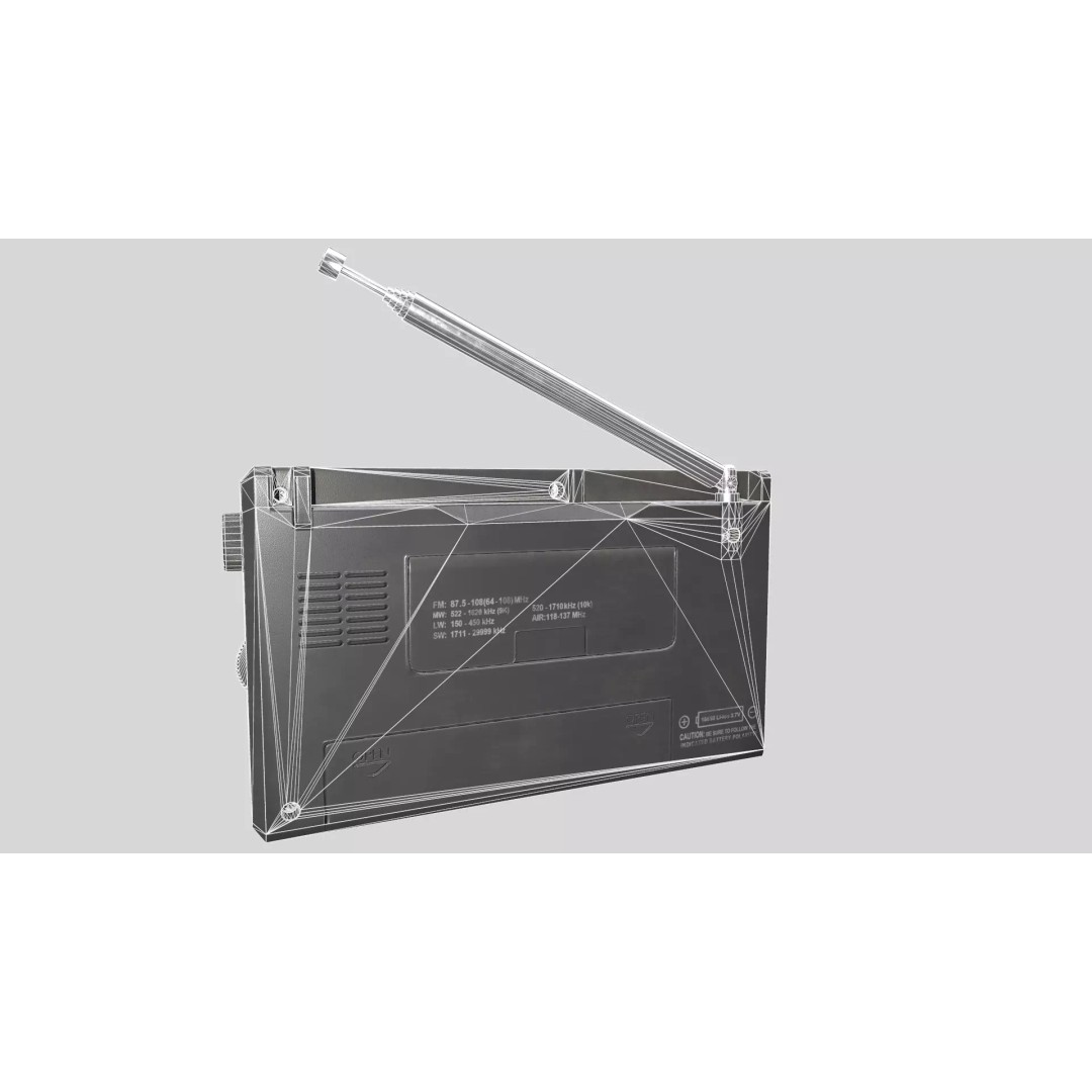 Low-Poly Radio 3D Model – Game-Ready Asset, PBR Textures, FBX, OBJ - View 21