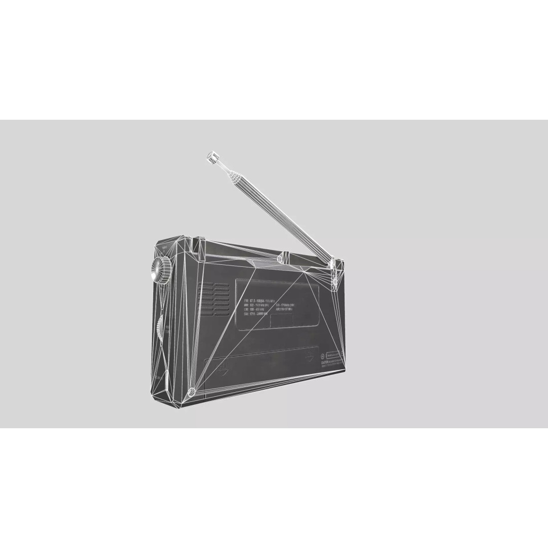 Low-Poly Radio 3D Model – Game-Ready Asset, PBR Textures, FBX, OBJ - View 22