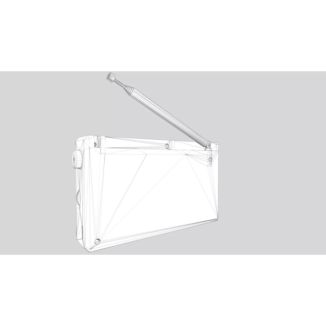 Low-Poly Radio 3D Model – Game-Ready Asset, PBR Textures, FBX, OBJ - View 24